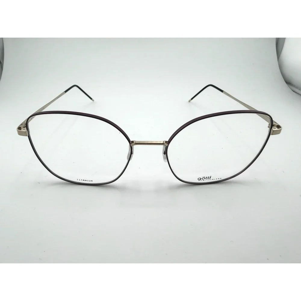 Gotti Switzerland Debora Titanium Eyeglasses Purple Gold 53-18-145 Japan Made